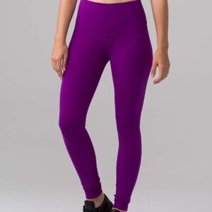 Lululemon Wunder Under Size 6 TEVI Brushed Luon Violet
